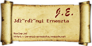 Járányi Erneszta névjegykártya